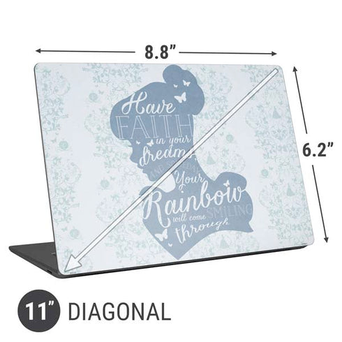 Disney Cinderella Faith In Your Dreams Silhouette Universal Laptop 11in (8.8 x 6.2in) Skin